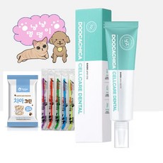 두카메디 두카치카 셀케어 덴탈 반려동물 치약 +칫솔 또는 물티슈, 미니칫솔1개, 1개, 60g
