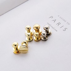 솔트레지 가방 나사 장식 부자재 4color [4 5 6 8mm 솔트리지 가죽 공예 부자재 재료 단추 버클], 실버, 1개