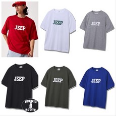 지프 JP2TSU124 큰지프 발포 프린트 2024년 멜란지그레이 티셔츠