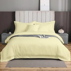 EBeddy Linens 800수 울트라 실키 소프트 이집트 면 오버사이즈 킹 3048x2489cm120x98인치 사이즈 3피스 이불 커버 숨겨진 지퍼 클로저 및 코너 타이 내구성, 05 - Ivory