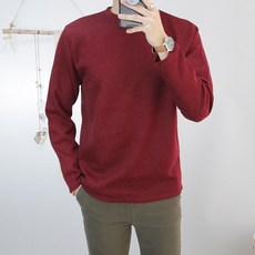 로코샵 와플 남자 라운드 빅사이즈 니트