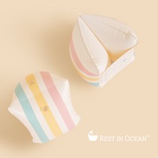 레스트인오션 감성 스트라이프 암튜브 국내생산, 1set, 레인보우