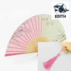 시원한 매화나비 접이식 대나무 부채 전통부채, 쿠팡 다니엘 본상품선택, 1개