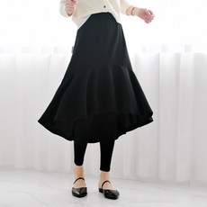 여성 빅사이즈 롱 머메이드 프릴 치마레깅스_8066