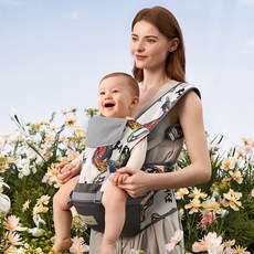 BABYCARE 아기띠 AIR MESH 인체 공학 디자인 충격 완화 SES 면료검측 미끄럼 방지 허리 편리함, 그레이 - 에어세스