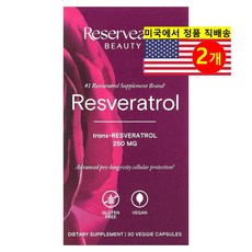 Reserveage Beauty 레스베라트롤 250mg Resveratrol, 2개, 30정