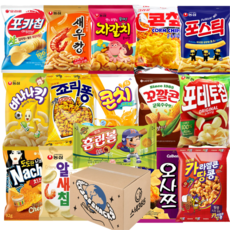 스낵365 가성비 15종 과자세트 포카칩 홈런볼 꼬깔콘, 1세트, 1개