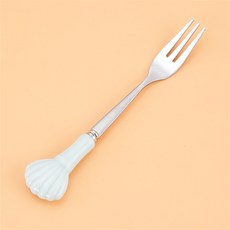 스테인레스 스틸 가정용 디저트 포크 손잡이 과일 사인 식기 세라믹 신선한 주방 액세서리 과일 포크, 01 CHINA, 14 Style C, 1개