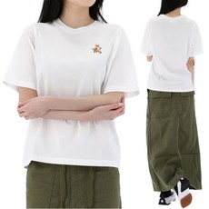 [메종키츠네] 24SS 스피디 폭스 패치 콤포트 티셔츠 MW00119KJ0008 WHIT