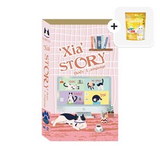 [구매시 간식증정] 시아 북 스크래쳐+캣닢 가루 고양이장난감 박스 종이 골판지 평판형 고양이스크래쳐, 1개, 핑크