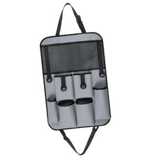 자동 좌석 주최자 뒷좌석 보관 가방 병 가방 내구성 교수형 주머니 프리미엄 킥 매트 장난감 책 티슈 박스 용, 회색, 62cmx42cm, 옥스포드 천, 1개