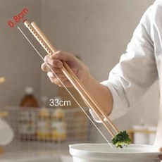 가정용 미끄럼 방지 긴 냄비 볶은 젓가락 단단한 나무 요리 1쌍, 1개