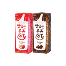 남양 맛있는우유gt 180ml (딸기우유12+초코우유12) 총24팩, 1개
