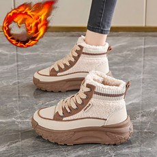 Modern Fashion 여성 양면 양털 운동화 겨울 키높이 방한화 E95