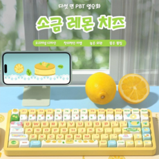 해염 레몬 치즈 오리지널 키캡 MDA 높이 커스텀 PBT 열승화 메커니컬 키보드 캡