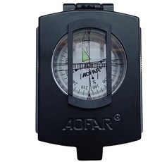 오파 AOFAR AF-4580 초정밀 군용 나침반 등산 캠핑, 검정색, 1개