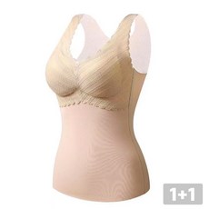 디와이 노와이어 발열 기모 일체형 브라탑 보온속온 브라 런닝 2p
