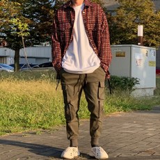 뉴메이드 / 규민 더블 카고 조거 팬츠 / 빅사이즈 36