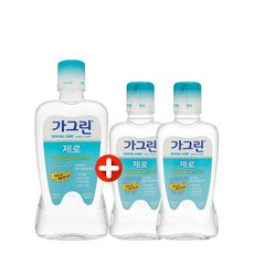 동아제약 가그린 제로(750ml+250ml+250ml) 구강청결제, 1세트
