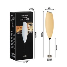 전기 계란 비터 우유 거품기 무선 휴대용 커피 카푸치노 가정용 미니 믹서 1PC, [02] WHITE, 1) 라이트 옐로우