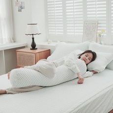 킹리치 바디필로우 원형 냉감 롱쿠션 안고자는 대형 긴베개, 냉감원단 고급형