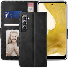 삼성 갤럭시 S22 플러스 울트라 5G 지갑형 카드수납 다이어리 휴대폰리 케이스 S22 plus ultra Leather wallet case 적용+지문인식 보호필름 증정 풀세트
