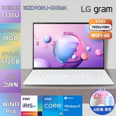 LG 노트북 LG gram 15ZD90RU-GX56K WIN11 최신형 노트북 가성비 노트북, WIN11 Pro, 16GB, 512GB, 코어i5, 화이트