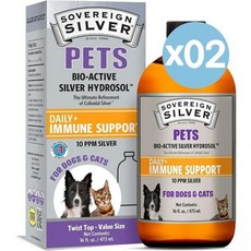 Sovereign Silver 소버린 실버 페츠 바이오-액티브 하이드로졸 473ml 2팩 Bio-Active Hydrosol, 2개