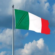 이탈리아국기 황동 그로밋과 이탈리아 국기 매다는 양면 녹색 흰색 빨간색 축제 홈 장식, 1개