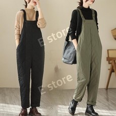 누빔 멜빵바지 솜바지 방풍 겨울 블랙 권장 바지 작업복 팬츠