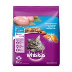  위스카스 포켓 오션피쉬 반려묘 건사료, 3kg x 3개 