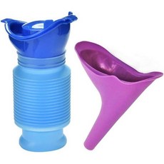 수축 소변기750ML 남성 휴대용 여성 이동식 화장실 변기 소변병 캠핑카 이동 교통 체증 및 대기 줄에 재사용 가능한 비상 소변기 블루퍼플, 1개