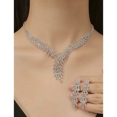 여성 크리스털 귀걸이 목걸이 2