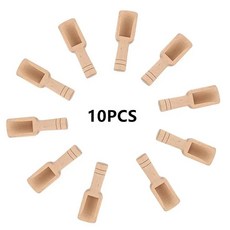 미니 나무 숟가락 목욕 소금 스푼 캔디 워싱 파우더 향신료 설탕 스크럽 요리 1개 20개, 10 PCS 세트, 10개