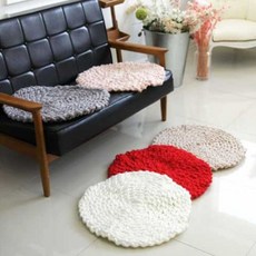 손뜨개원형쿠션