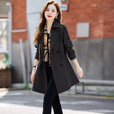ANYOU 여성코트 하프 코트 재킷 정장 자켓 하프 트렌치코트