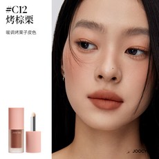 Joocyee 다목적 립 글레이즈 크림 부드러운 매트 벨벳 미스트 블러쉬 풀 페이스 메이크업 브라이트닝 블, 06 C12, 1개