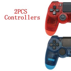 pc조이스틱 닌텐도스위치조이스틱 닌텐도컨트롤러 소니 게임 패드 블루투스 컨트롤러 프로슬림pcipad태블릿스팀 게임 조이스틱게임 패드 4.8용 만도 조이스틱 ps4, 트랜스 레드 블루