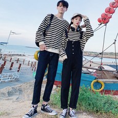 가을옷 커플룩 겨울 계절 눈길을 끄는 프렌치 볼륨 천진난만 크리스마스 멜빵바지 학생