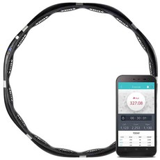 버핏 훌라후프 VHOOP100 스마트 IOT 다이어트 브이후프 콤보 가방포함, 블랙실버