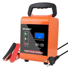 오토바이 SUV 트럭용 강력한 펄스 수리 배터리 충전 스마트 자동차 LED 디스플레이 400W 12V 24V, 01 주황색, 한개옵션1