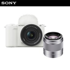 소니 공식대리점 카메라 ZV-E10M2K 화이트 (SELP16502 렌즈킷) + SEL50F18 단렌즈 패키지 브이로그 알파