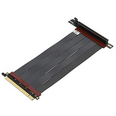 LINKUP 울트라 PCIe 4.0 X16 라이저 케이블 [RTX3090 RX6900XT x570 B550 Z690 테스트 완료] 초극 고속 실드 수직 GPU 마운트 게임용 PCI Express 4세대 유니버설 90도 소켓 {20 cm} 3.0 3세대와 호환 가능