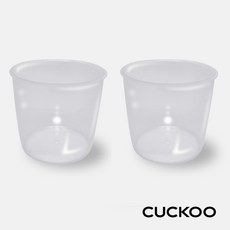 쿠쿠 정품 쌀 계량컵 플라스틱 눈금 용기, 2개, 180ml, 투명