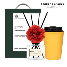 향기가득 4season 러블리 디퓨저 120ml 카네이션 레드, star카키-베이비화이트foryou