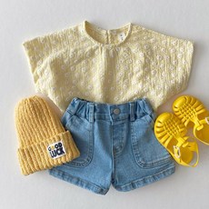 미니달콩 유아동 데일리 꽃 에어컨 블랑