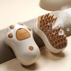 반려동물 스팀 브러시 빗 고양이 강아지 전기 스프레이 헤어 마사, 1개