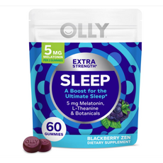 OLLY Extra Strength 올리 L테아닌 보타닉 블랙베리 포도맛 5mg 60구미 빠른배송, 1개, 60정