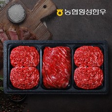 농협 농협횡성한우 1등급 냉장 정육세트 2호 1.2kg(불고기 2팩+국거리), 1