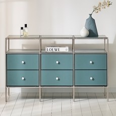 솔리드1200서랍장 미드센츄리서랍장 미드센츄리수납 철제서랍장 철제수납장, 틸그린
